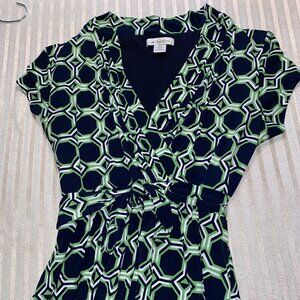 Liz Claiborne Geometric Patterned Midi Dress